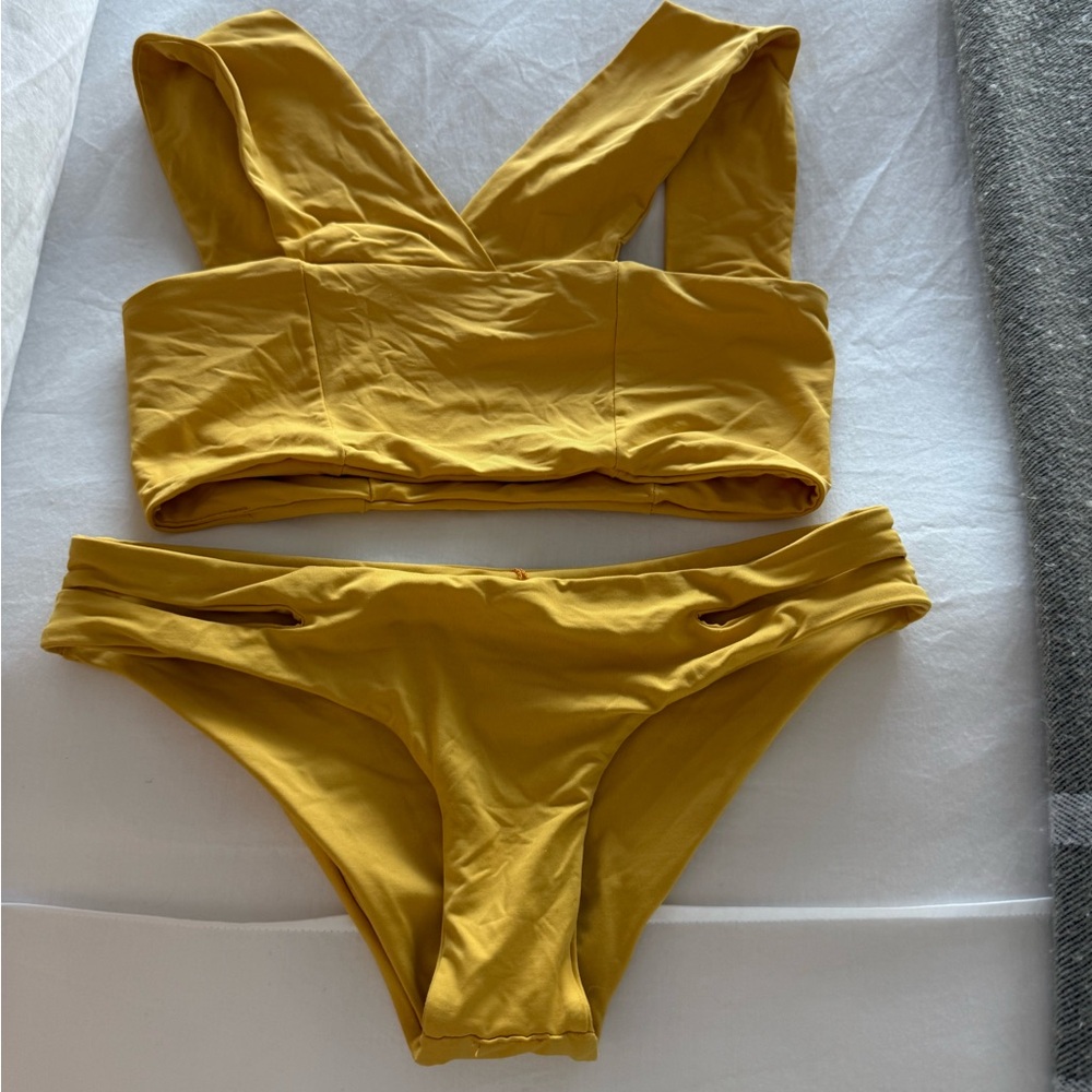 L*Space Mustard Bikini Top